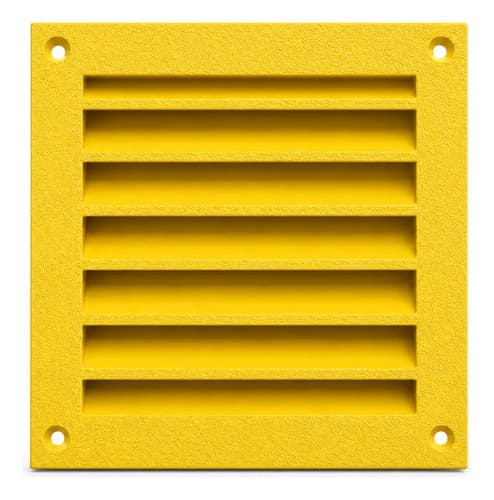 Rejilla Ventilación Cuadrada 10x10cm  Petg Amarillo