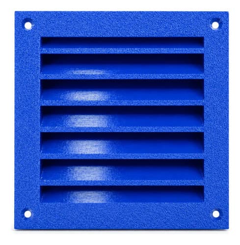 Rejilla Ventilación Cuadrada 10x10cm  Petg Azul