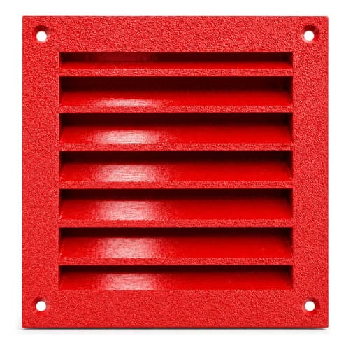 Rejilla Ventilación Cuadrada 10x10cm  Petg Rojo