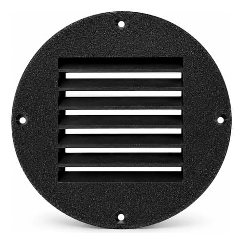 Rejilla Ventilación Circular 15cm Radio Petg Sin Mosquitero Negro
