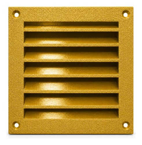 Rejilla Ventilación Cuadrada 10x10cm  Petg Dorado Oscuro