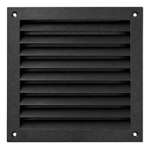Rejilla Ventilacion 15x15cm Con Mosquitero Petg Dtodo.pro Negro